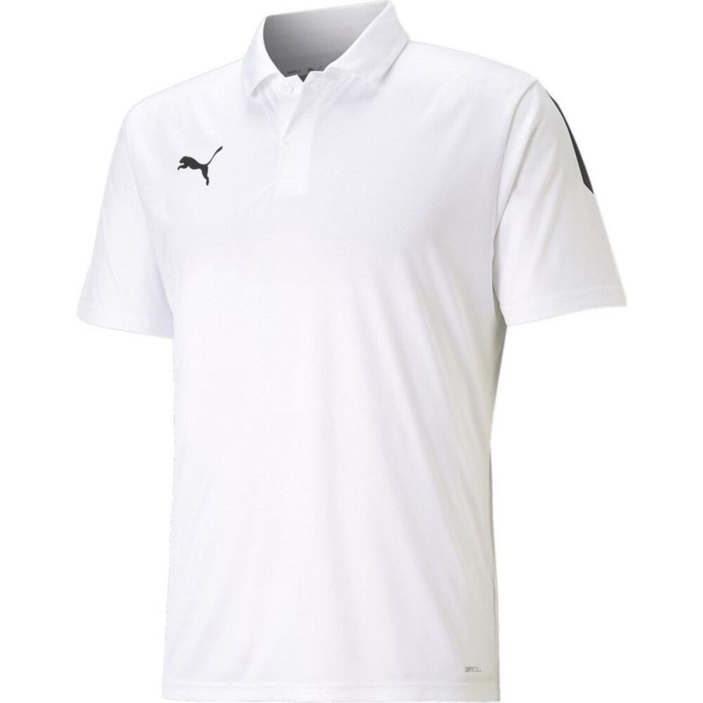 Puma Mens TeamLIGA Sideline Polo Shirt / White/Black